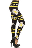 Always Black and Yellow Neon Spandex Stretch Colorful Leggings