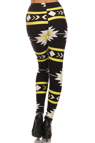 Always Black and Yellow Neon Spandex Stretch Colorful Leggings