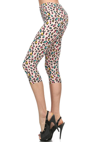 Always Pink Cheetah Print High Waist Capri Leggings
