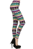 Always Colorful Aztec Print Stretch Comfortable Leggings
