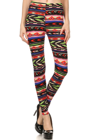 Always Slim Fit Leggings with Eye-amazing Pattern Design -Colorful Print Legging
