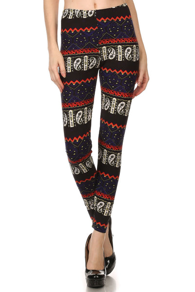 Always Designed Leggings with Paisley Pattern Print - Popular Petite Leggings