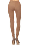 Always Solid Color Buttery Soft Full Length Leggings - Mocha Color